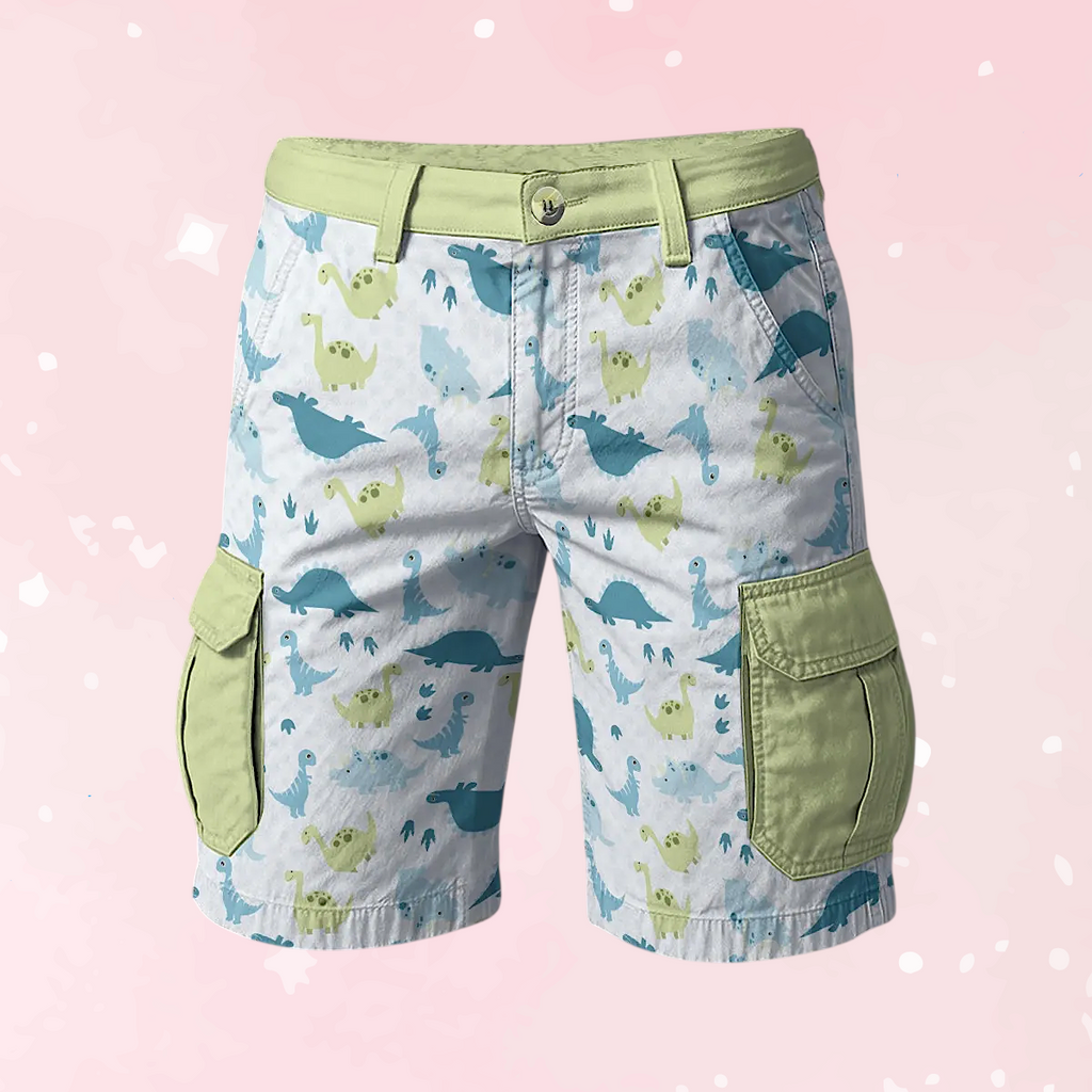 Lil Rawr Dinosaur Cargo Play Shorts