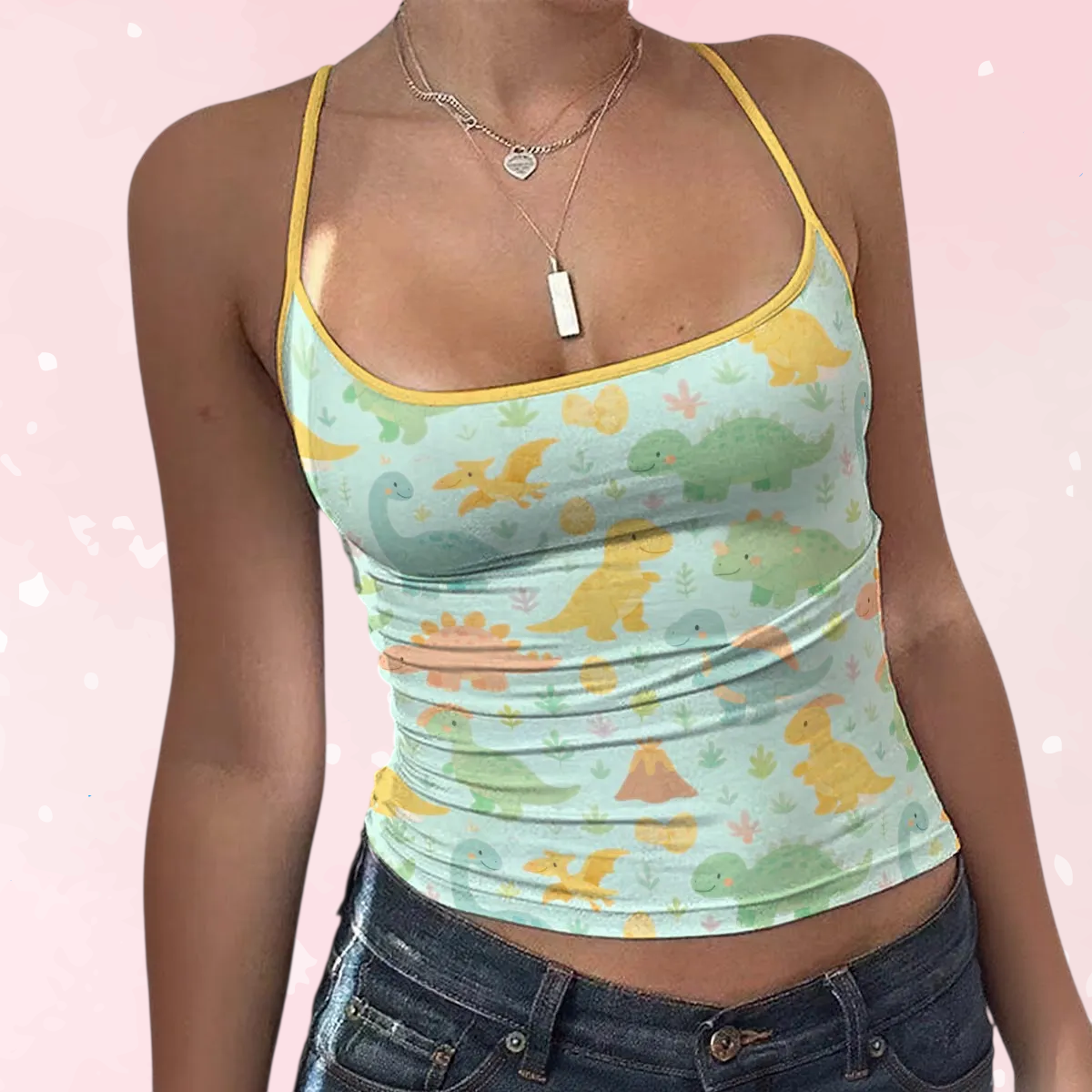 Dino Dreamland Pastel Play Tank Top