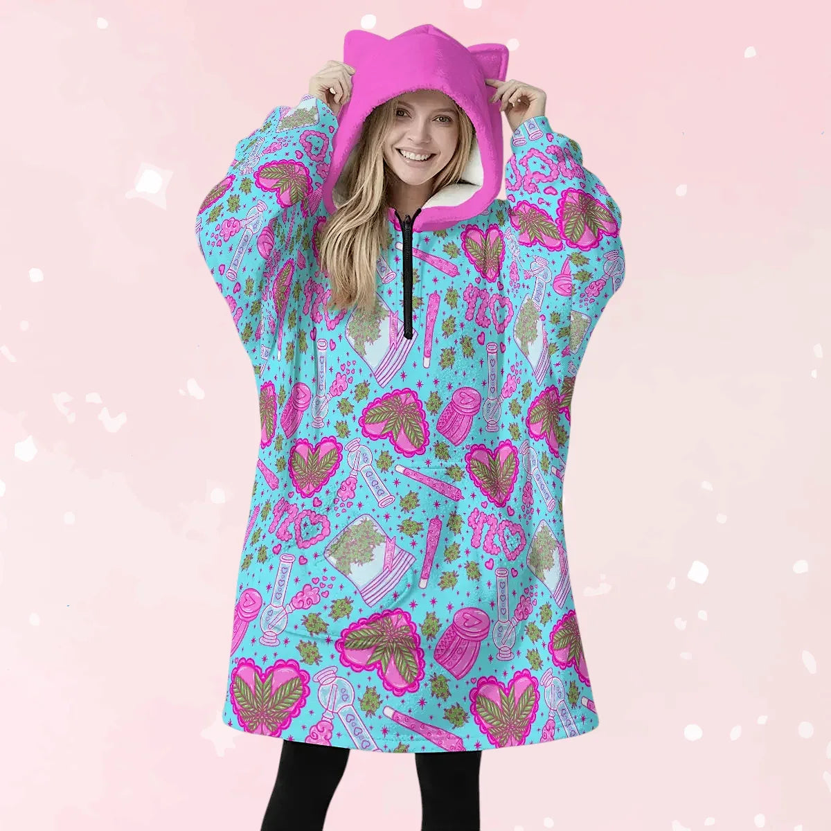 Blazed N’ Cozy Ear Hoodie Blanket