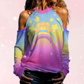 Rainbow Snuggle Bear Peekaboo Sweater
