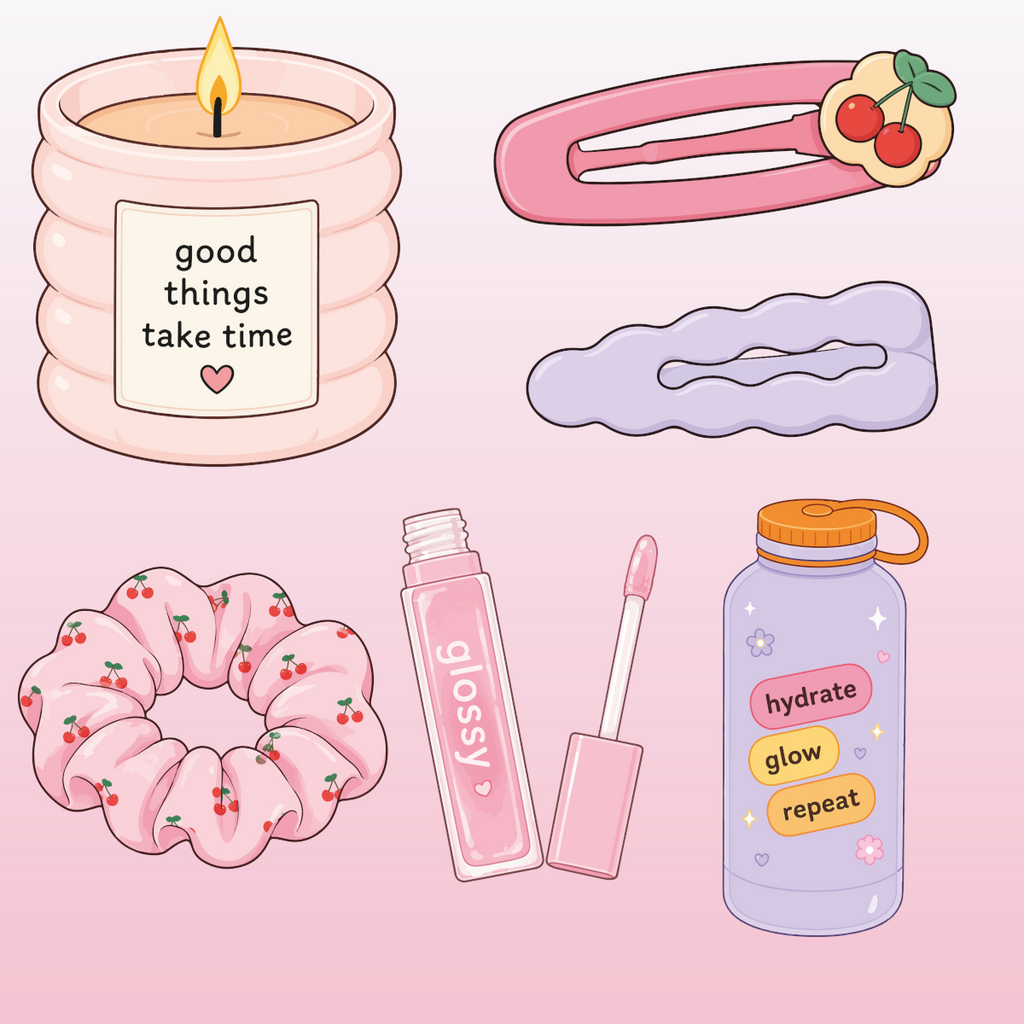 Girly Things 2 Mini Sticker Pack (3.4inch - Individual Stickers)