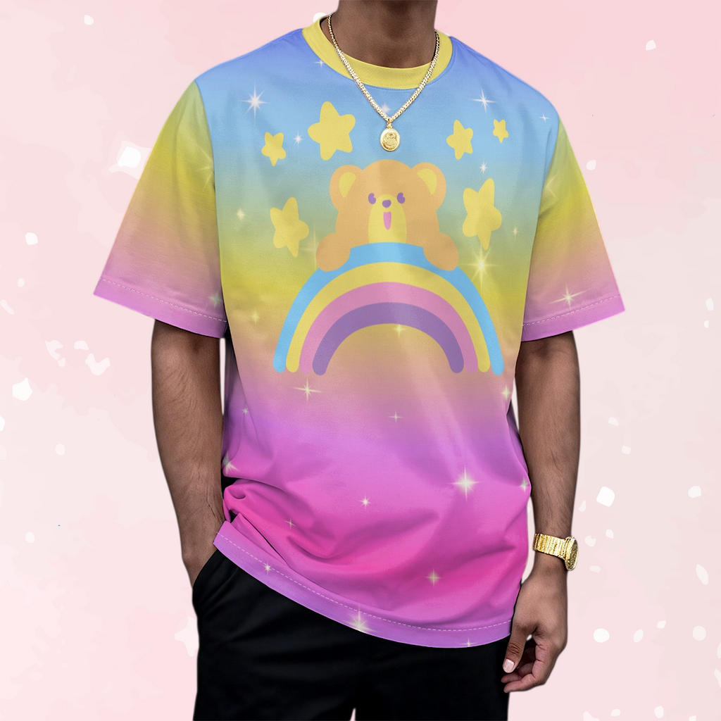 Rainbow Snuggle Bear Play Tee