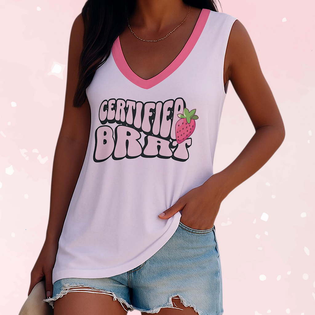 Certified Brat V-Neck Tank Top