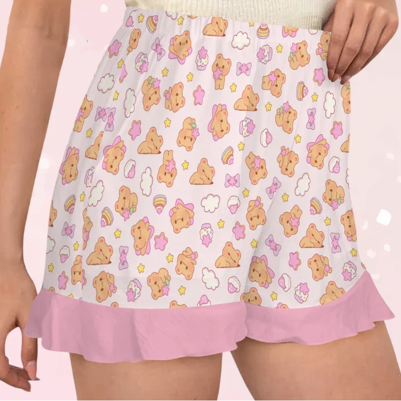 Bearly Adorable Ruffle Shorts