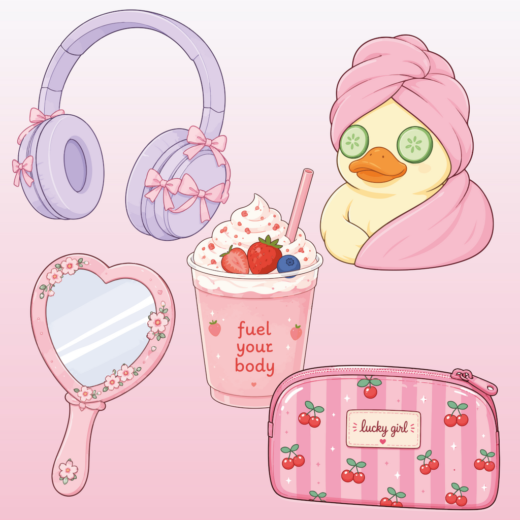 Girly Things Mini Sticker Pack (3.4inch - Individual Stickers)