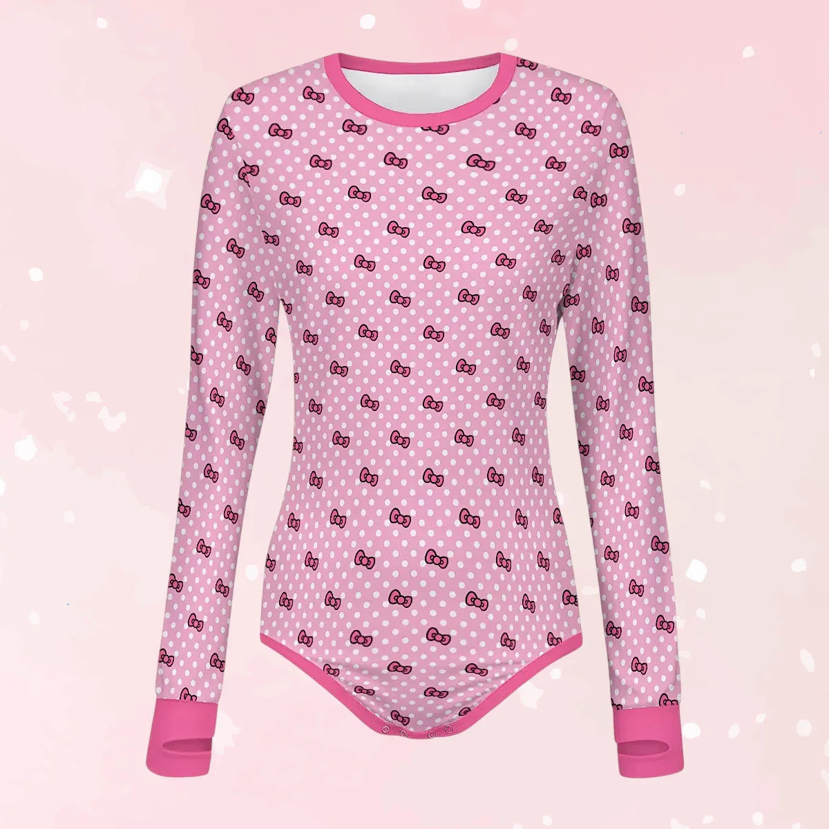 Sweet Bow Long Sleeve CuddleSuit