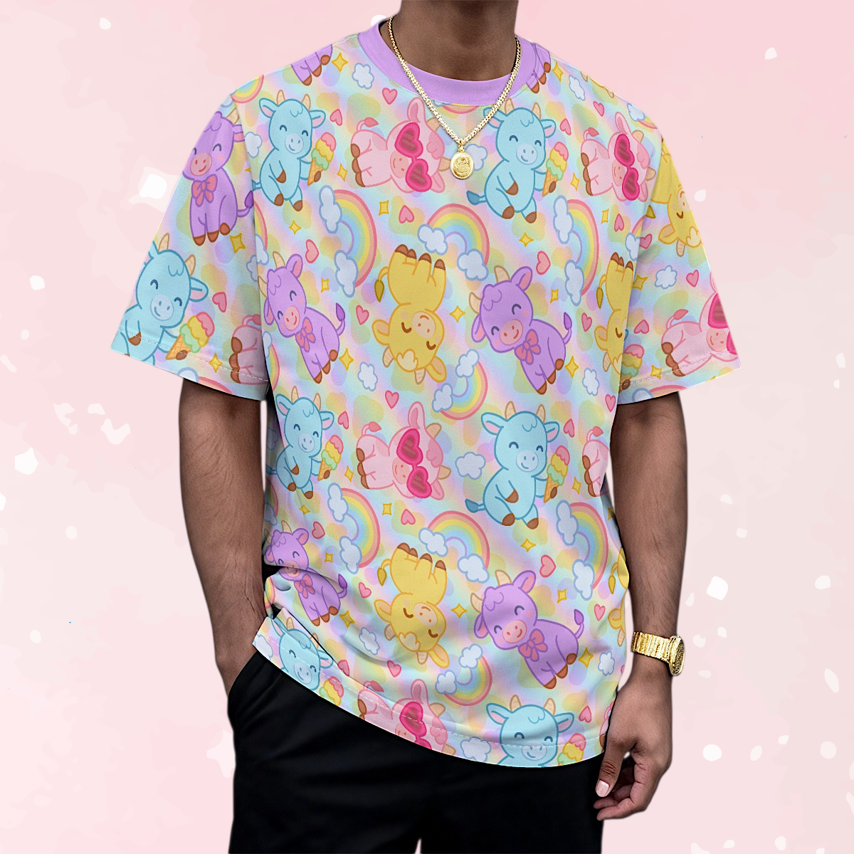 Rainbow Moobaby Unisex Play Tee