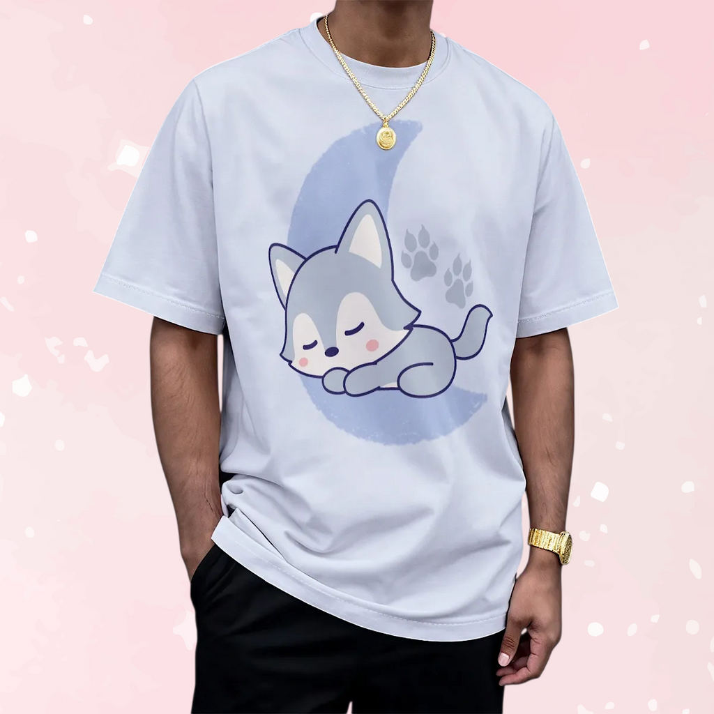 Sleepy Lil Wolf Pup Soft Play Tee