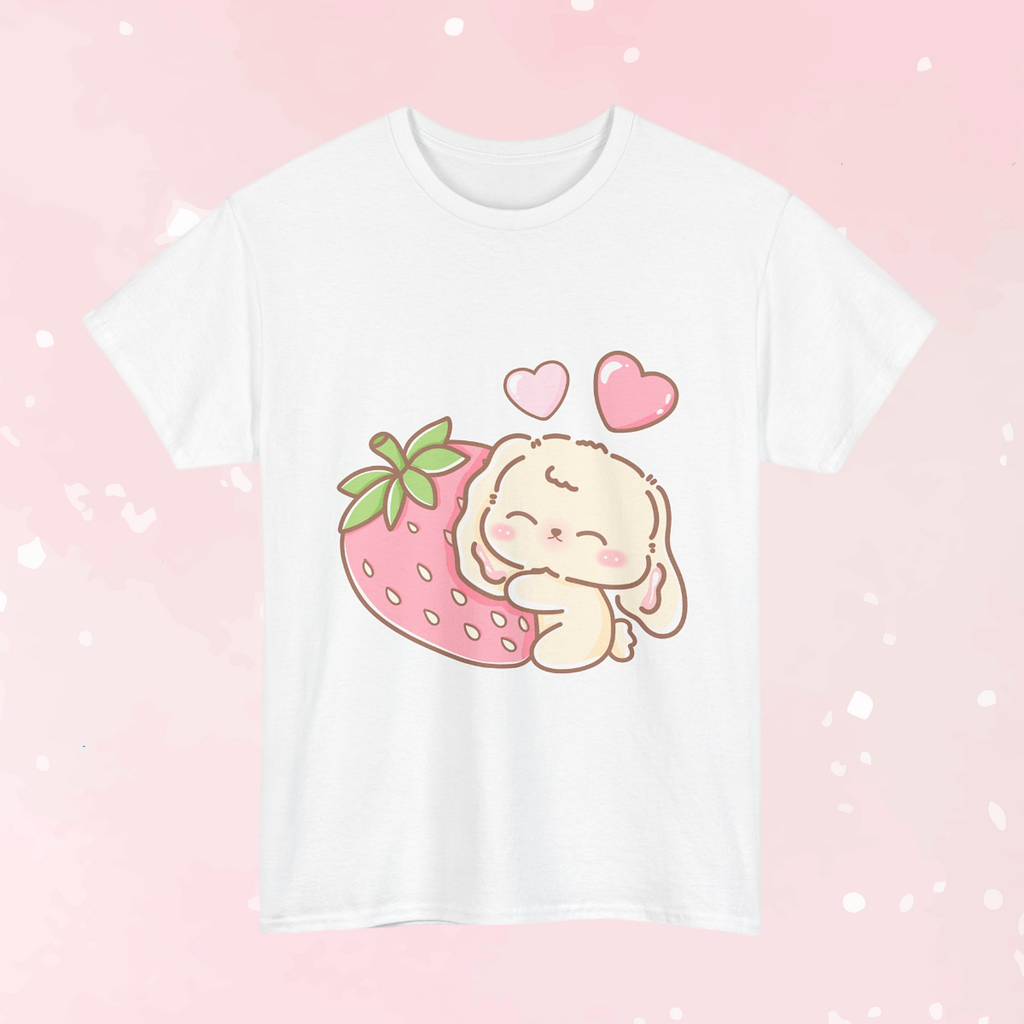 Cute Bunny Strawberry Play Tee