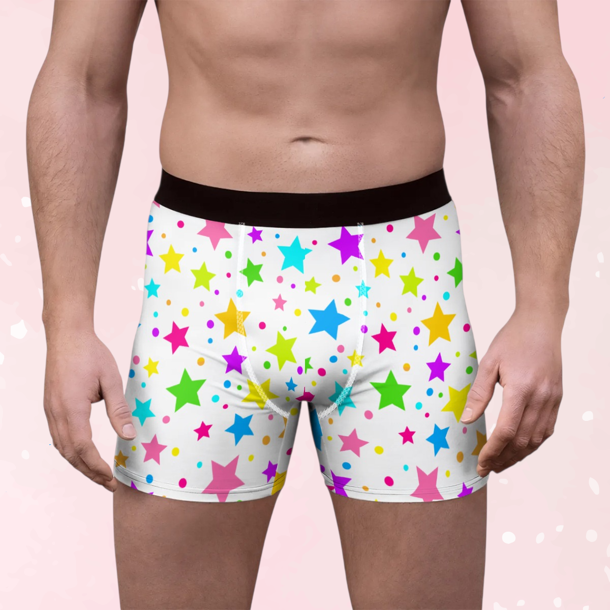Lil Pastel Stars Stretch Boxer Briefs