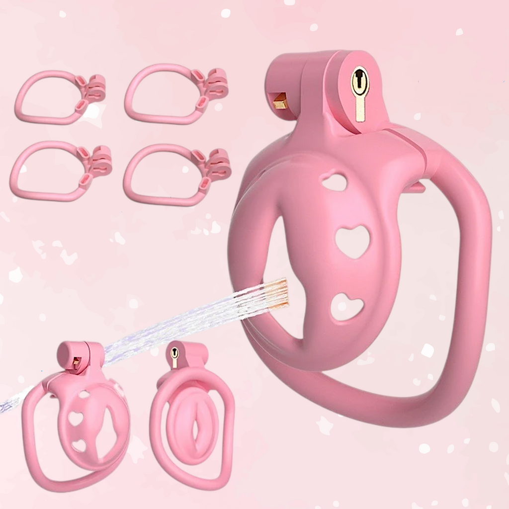 Adjustable Chastity Cage Set with Rings