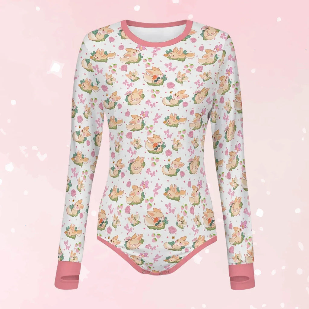 Lovely Fennec Long Sleeve CuddleSuit