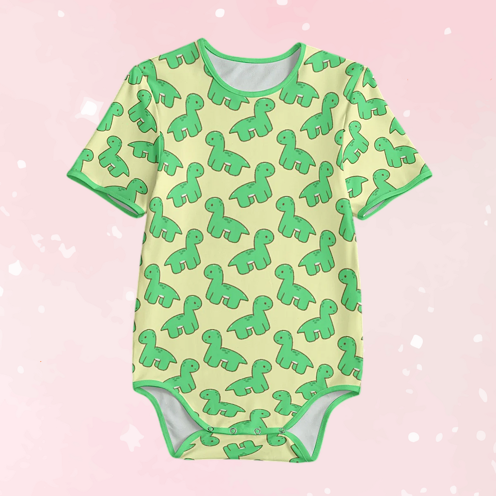 Kawaii Dinosaur Short Sleeve CuddleSuit
