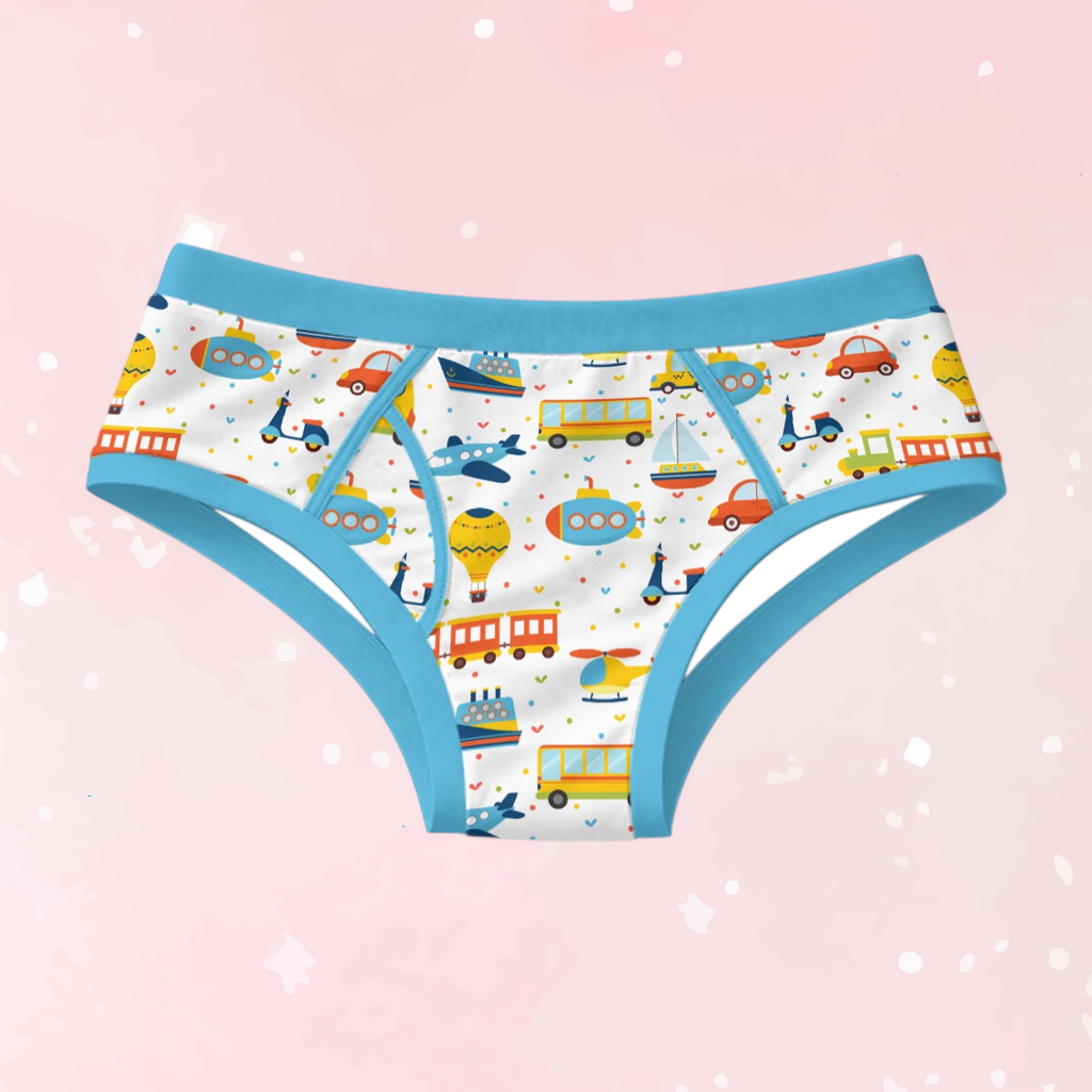 Cute Transportation Cotton Men's Undies