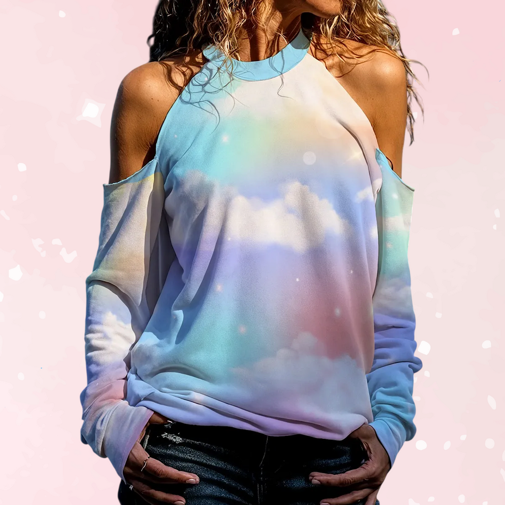 Dreamscape Sky Peekaboo Sweater