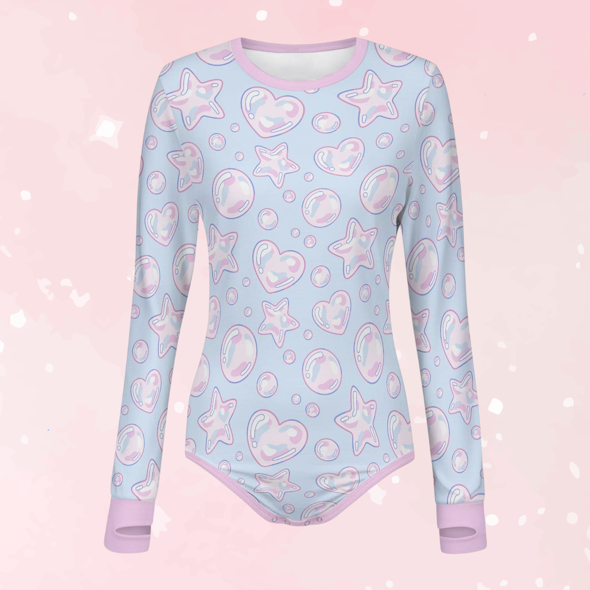 Kawaii Bubbles Long Sleeve CuddleSuit
