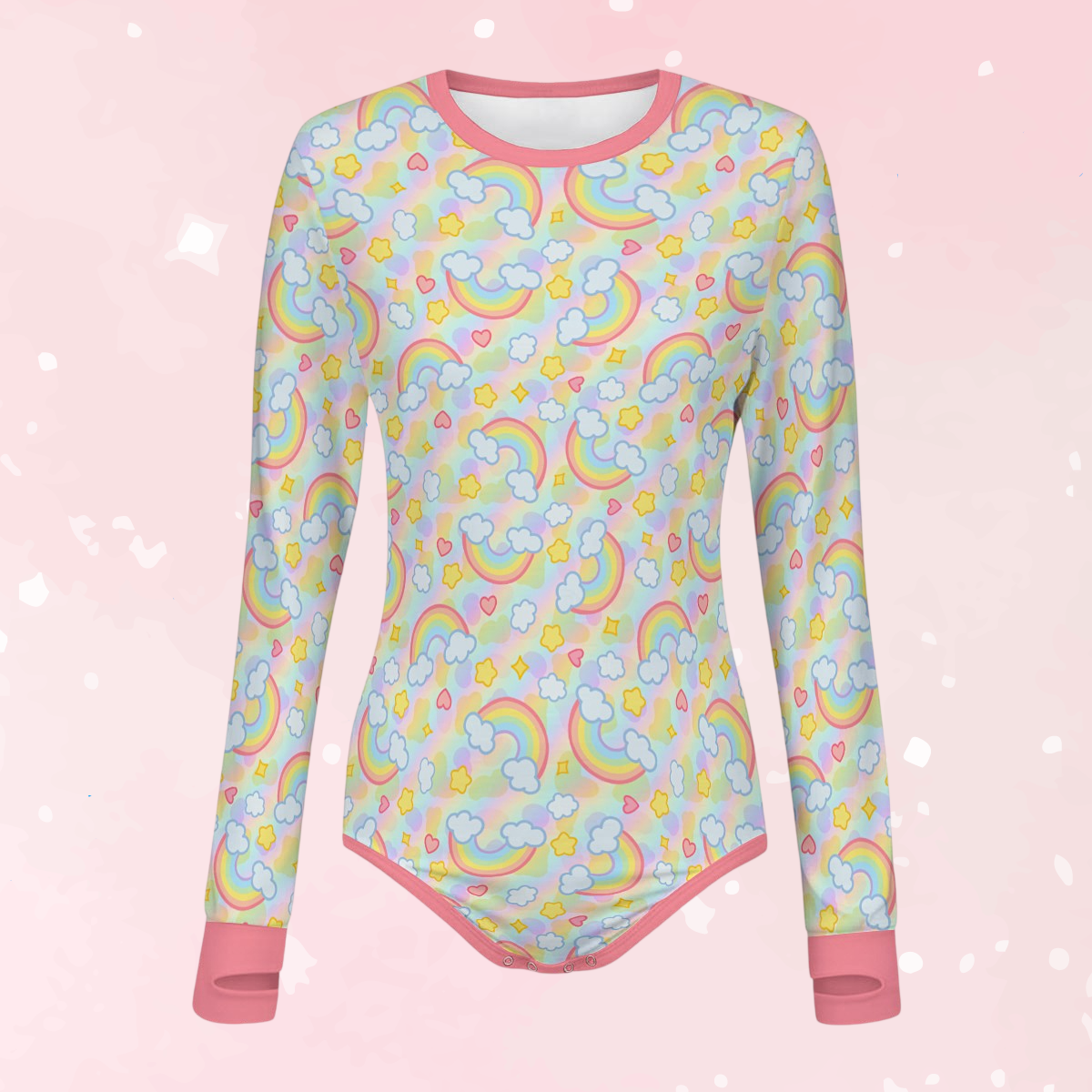 Pastel Rainbow Long Sleeve CuddleSuit