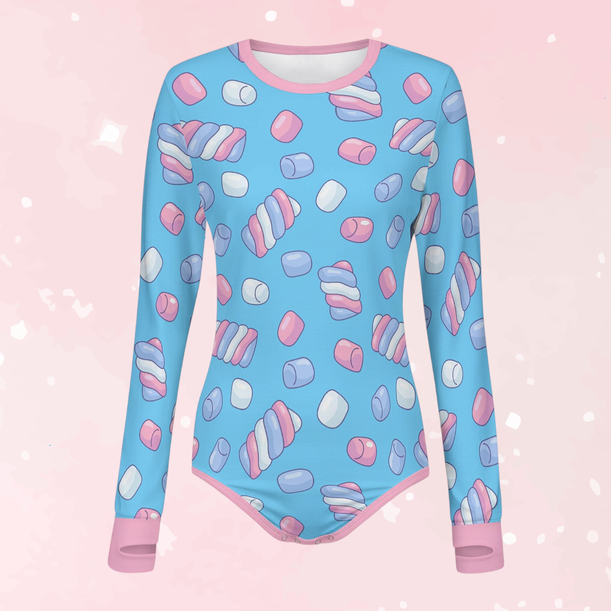 Candy Marshmallows Long Sleeve CuddleSuit