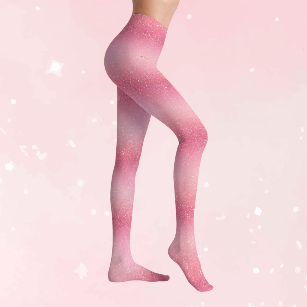 Blush Stardust Stretch Tights