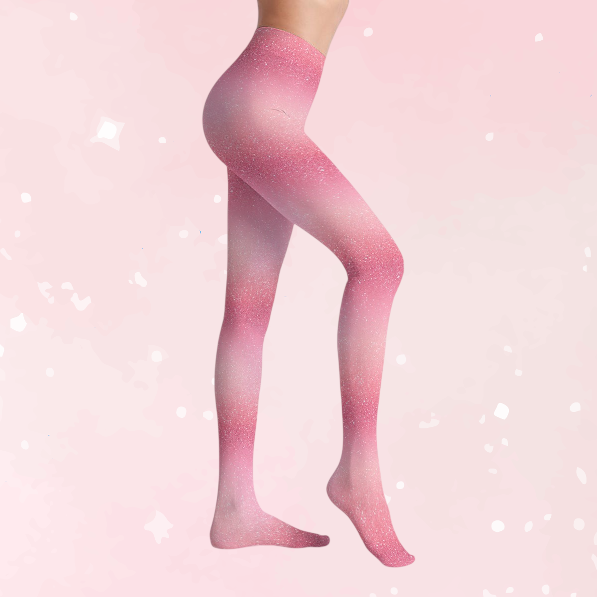 Blush Stardust Stretch Tights