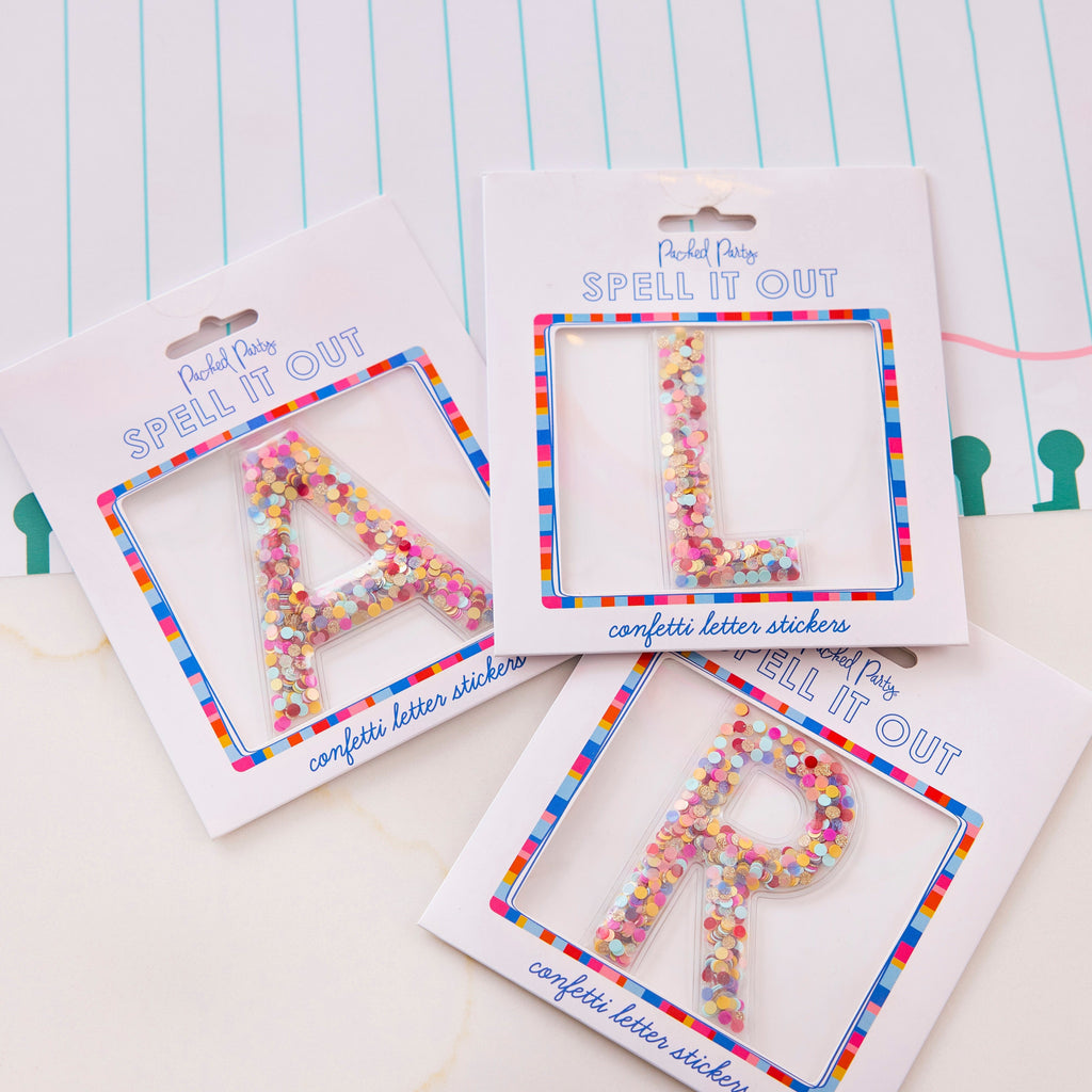Confetti Letter Stickers - Adhesive Patches