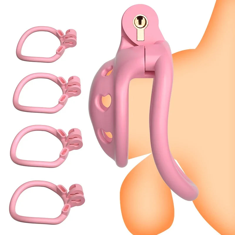 Adjustable Chastity Cage Set with Rings
