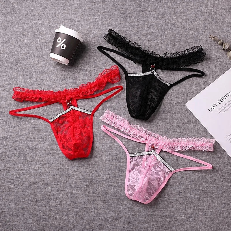 Lace Sheer Sissy Pouch Panties