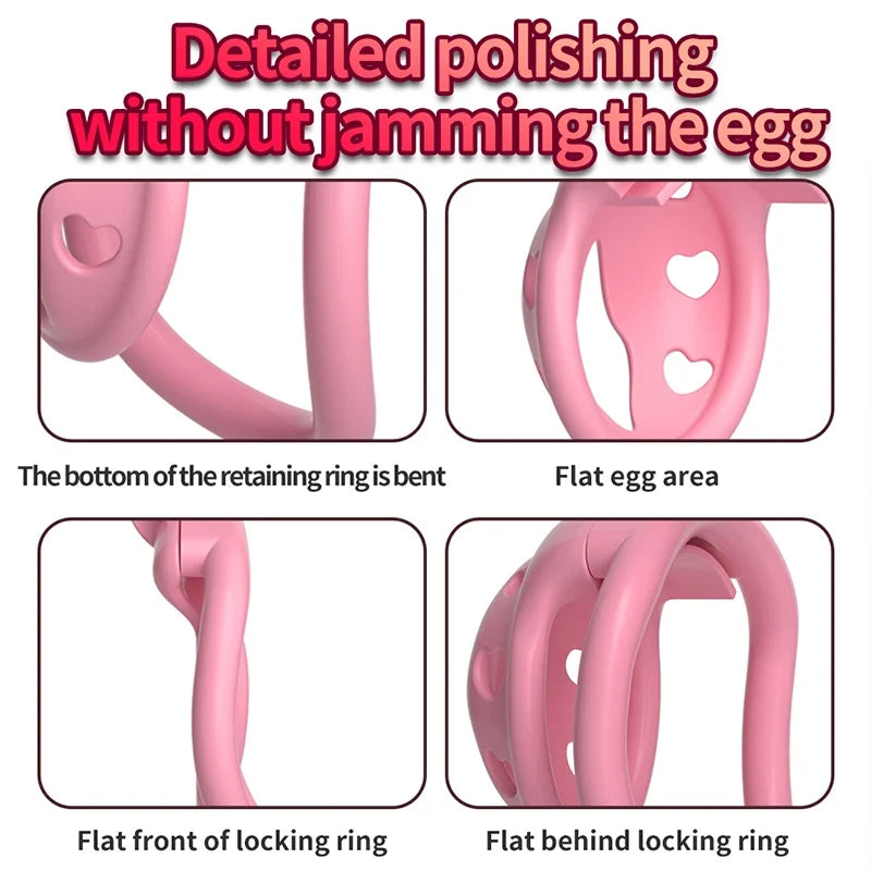 Adjustable Chastity Cage Set with Rings
