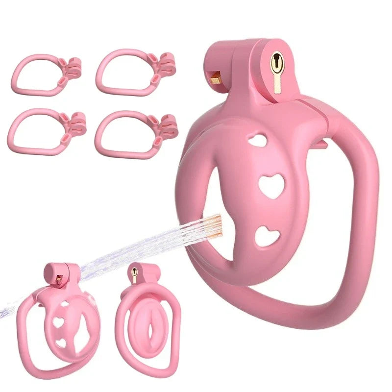 Adjustable Chastity Cage Set with Rings