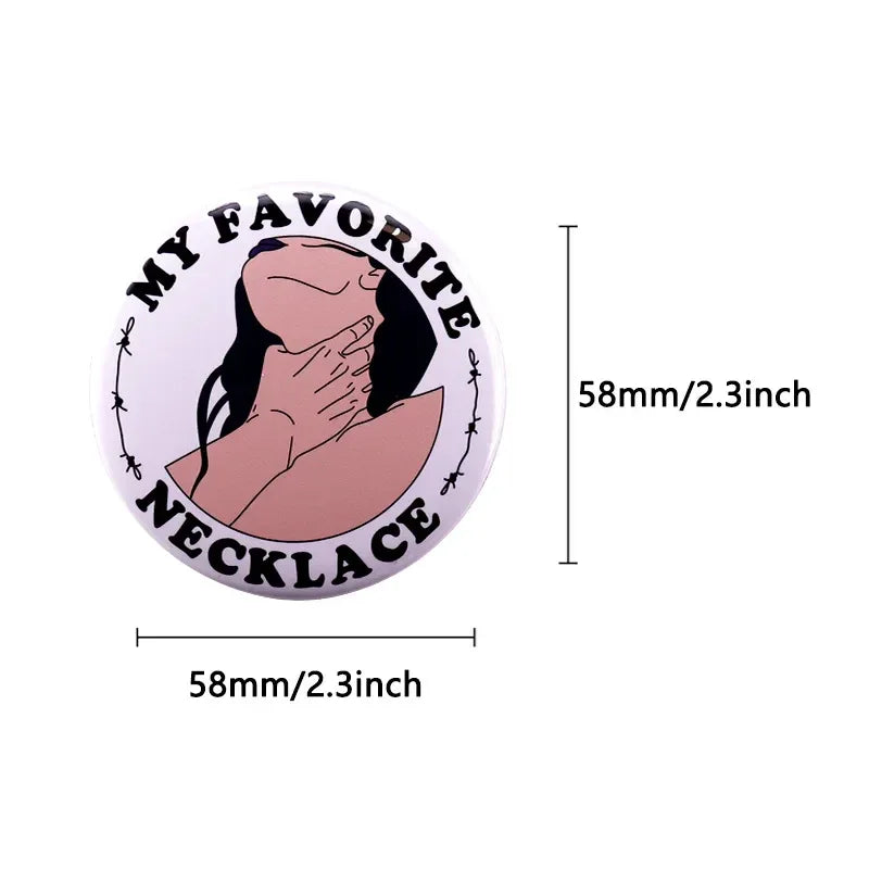 My Favorite Necklace BDSM Button