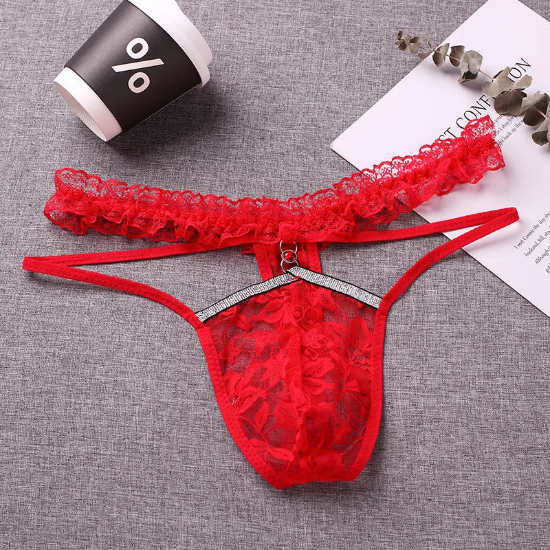 Lace Sheer Sissy Pouch Panties