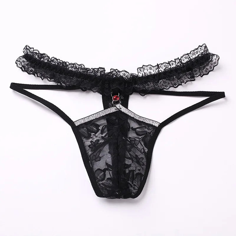 Lace Sheer Sissy Pouch Panties