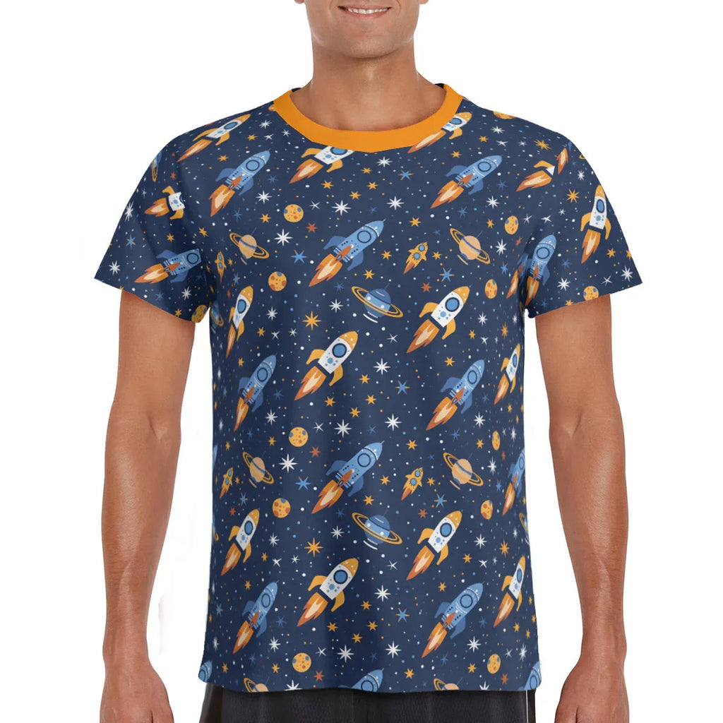 Cute Cosmic Rocket Play Tee