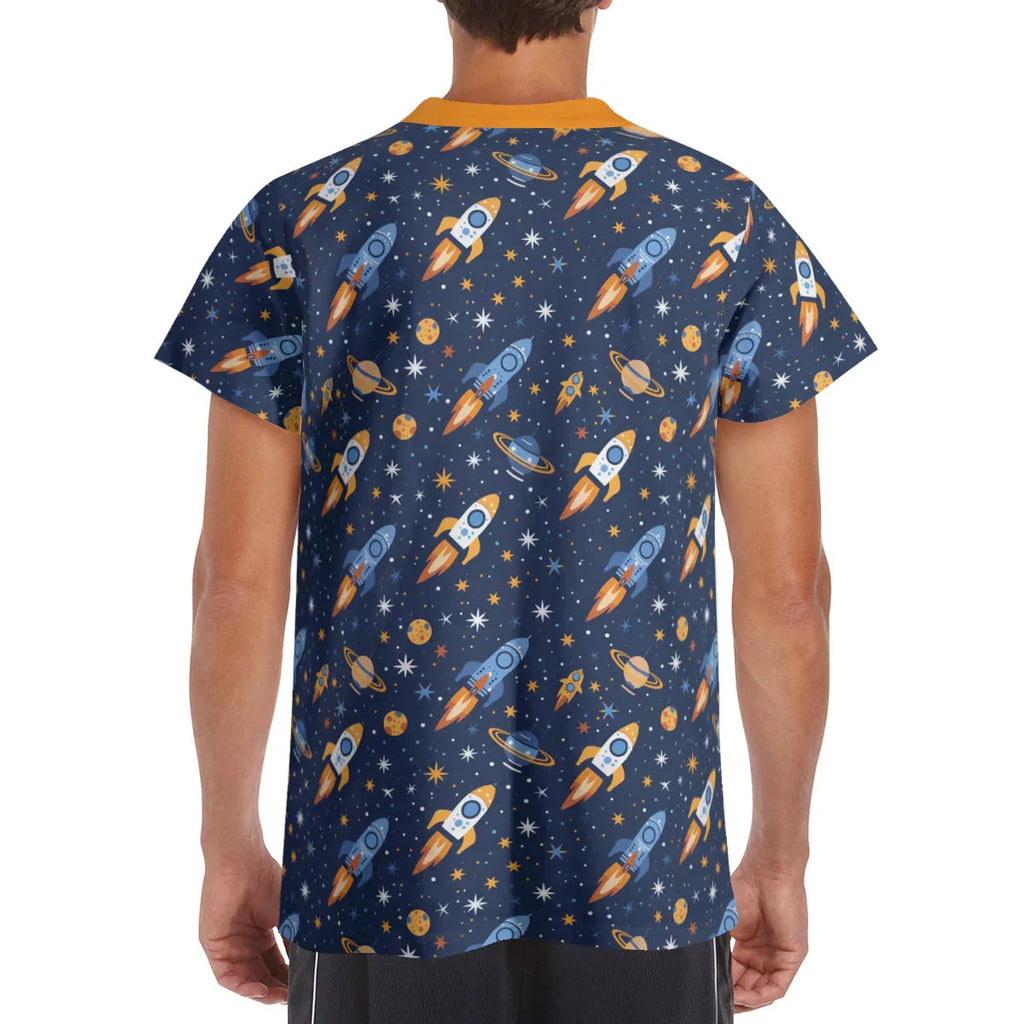 Cute Cosmic Rocket Play Tee