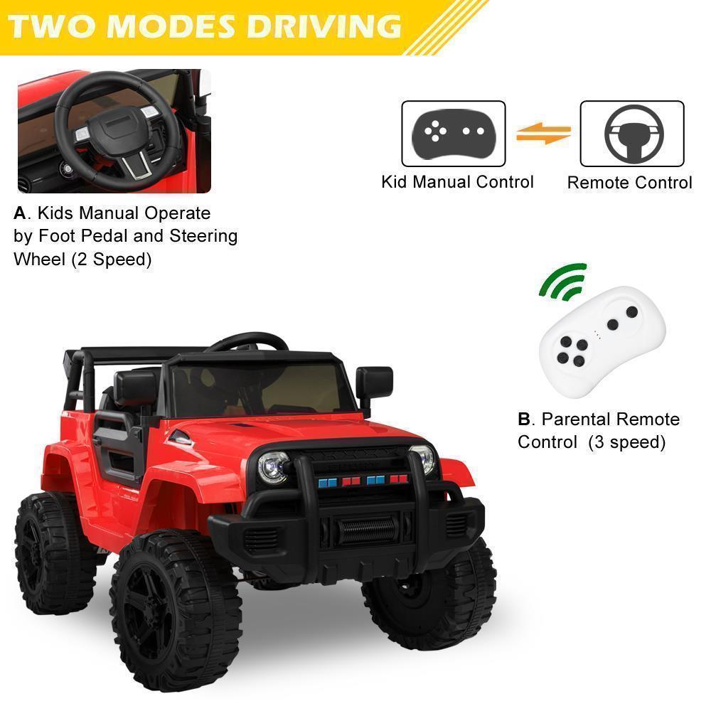 Electric Kids Ride-On SUV with Remote Control, MP3 Player, and LED Lights - 3 Speed Options