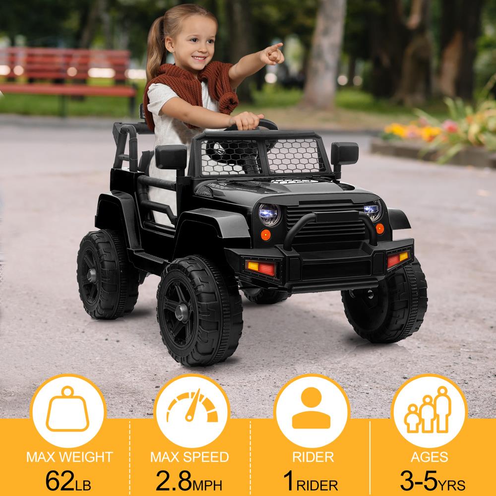 3-in-1 Electric Ride On Car Truck with 3 Speed RC Mode - Supports up to 62lbs