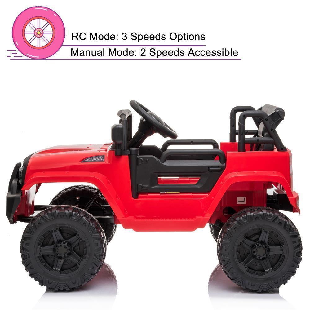 Electric Ride-On Truck for Kids with LED Lights, MP3 Player, and Remote Control