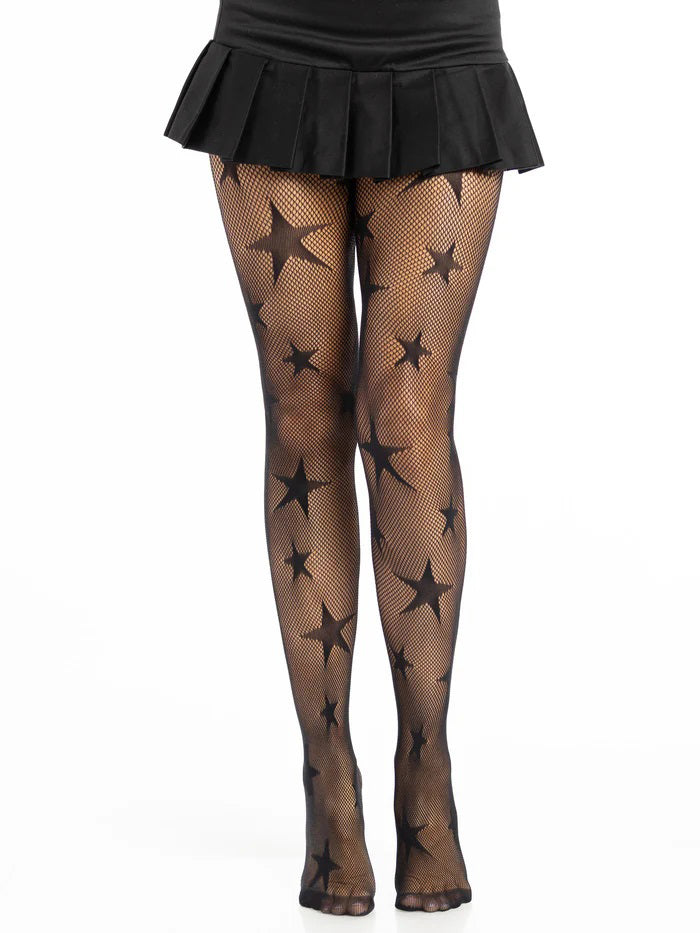 Star Net Tights - Black (OS)