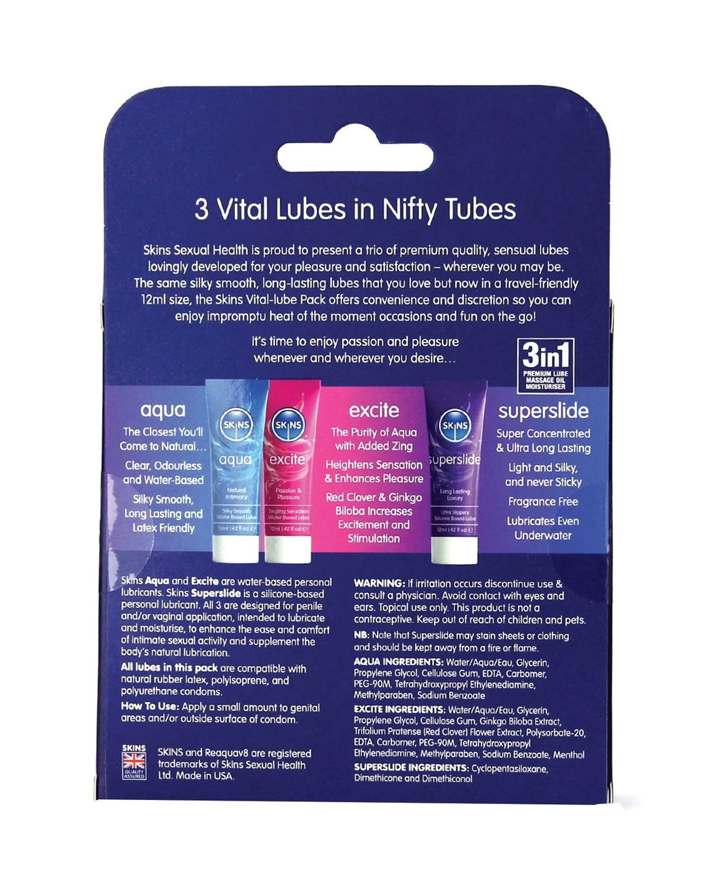 Skins 12ml Sampler Tubes - Vital 3pk