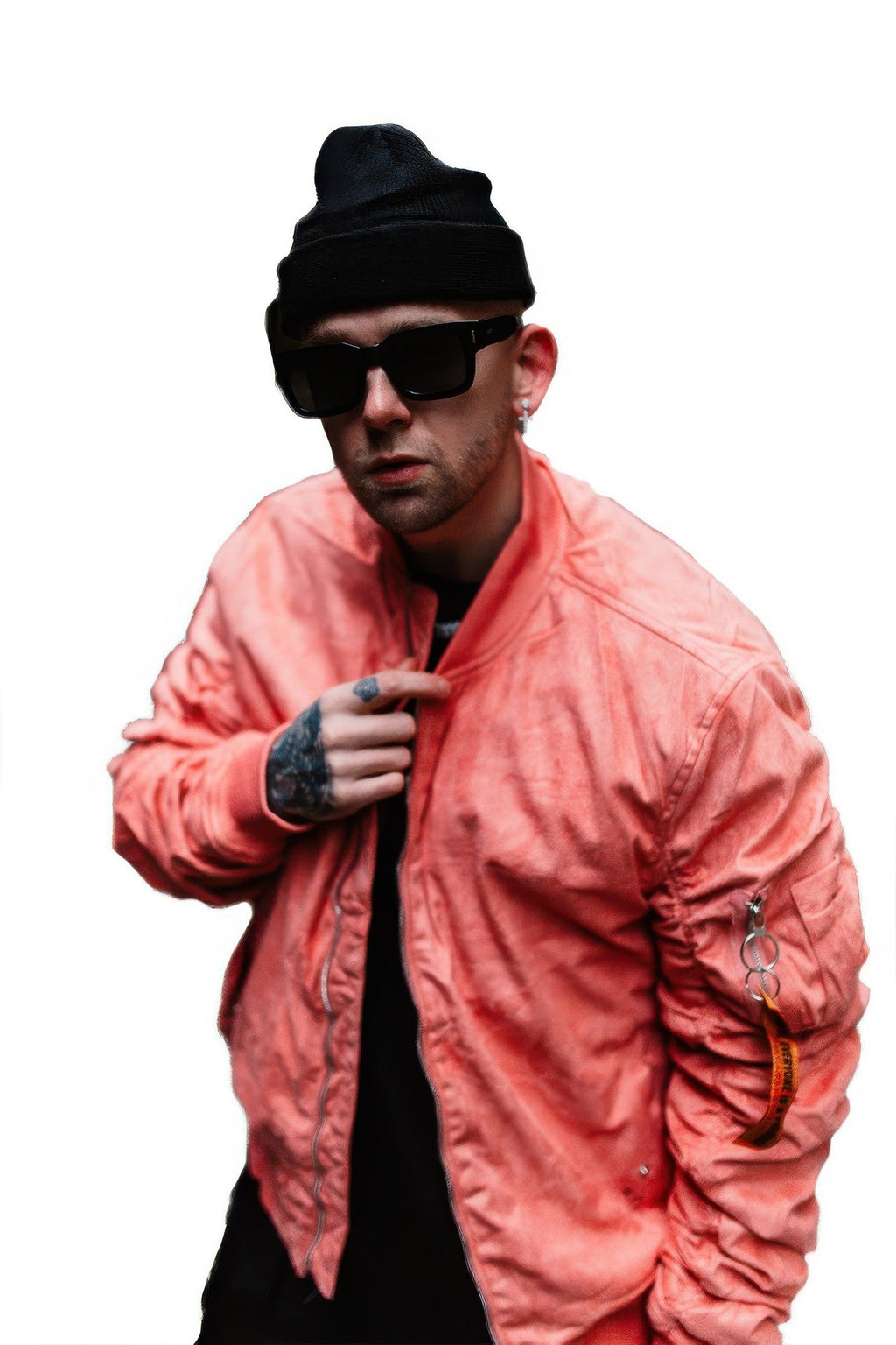 Microsuede Scrunched Bomber Jacket