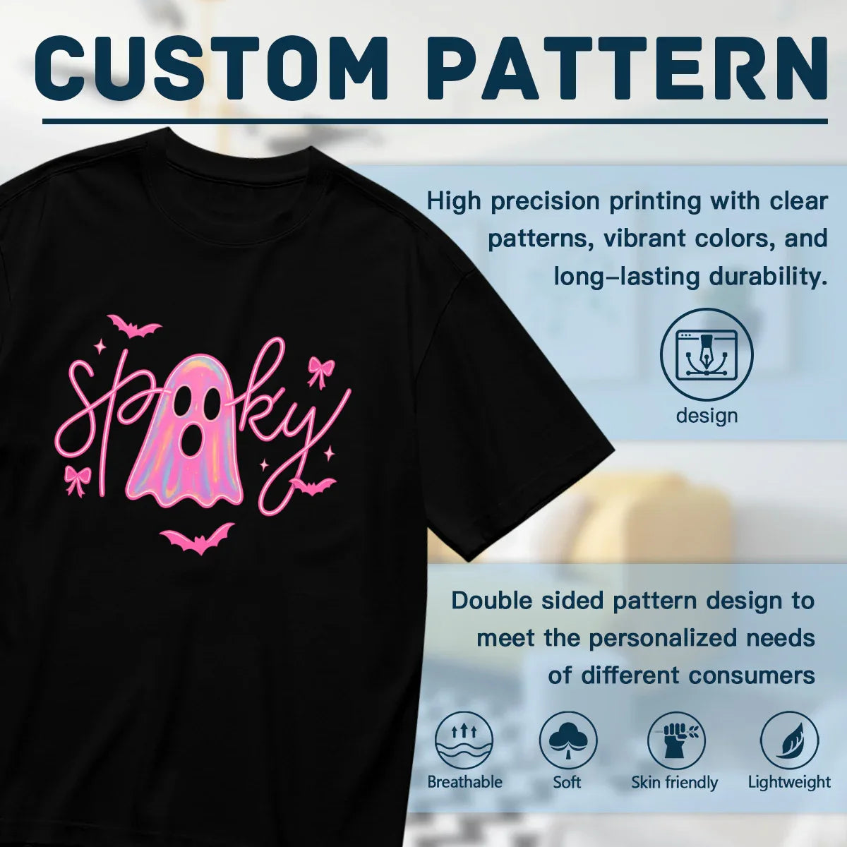 Neon Spookz Pink Ghost Cotton Tee