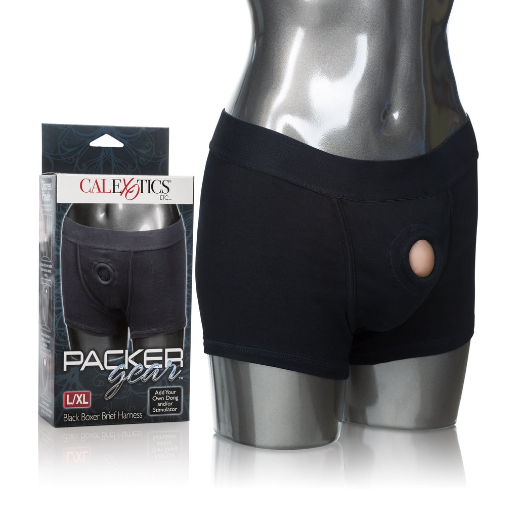 Packer Gear Boxer Brief Harness - Large/XL - Black