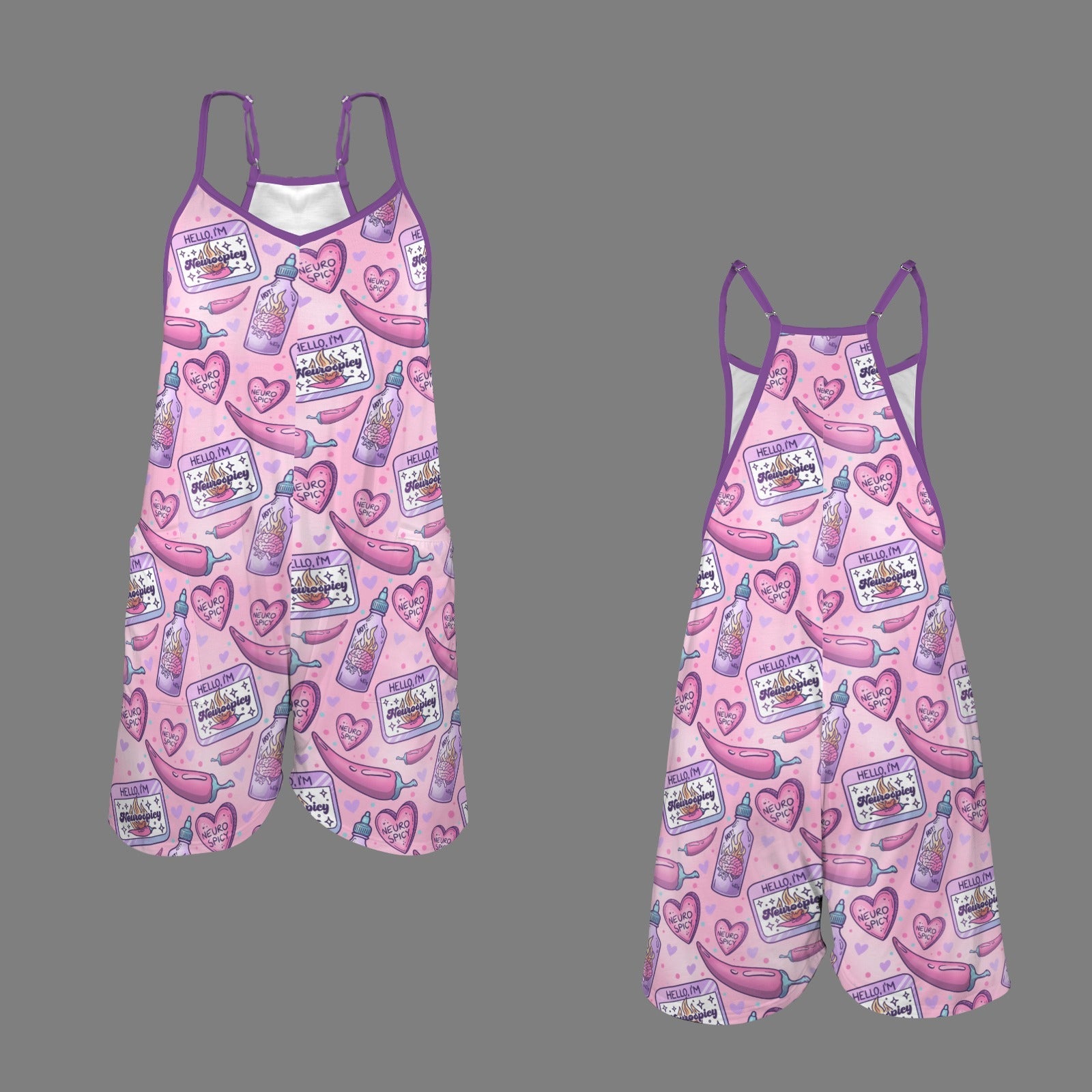 Neurospicy Pink Pastel Comfy Play Romper