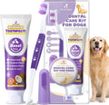 Premium Dog Dental Care Kit Toothpaste Toothbrush Plaque Tartar Control