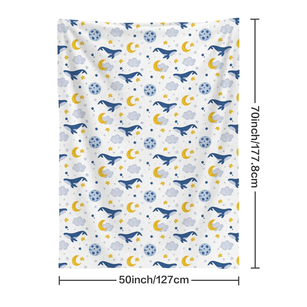Dreamy Whale Fleece Blanket