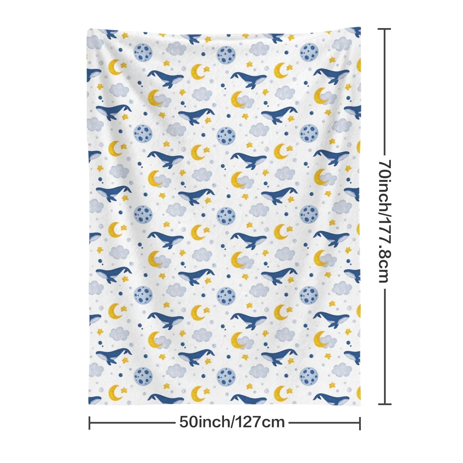 Dreamy Whale Fleece Blanket