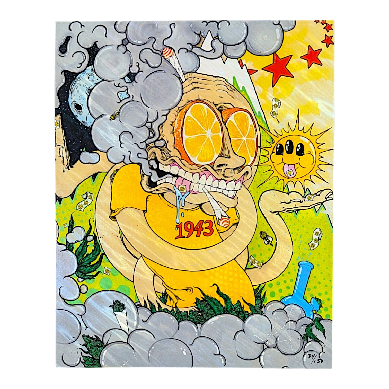 Aaron Brooks "1943 (Moon Lava)" Mini Print