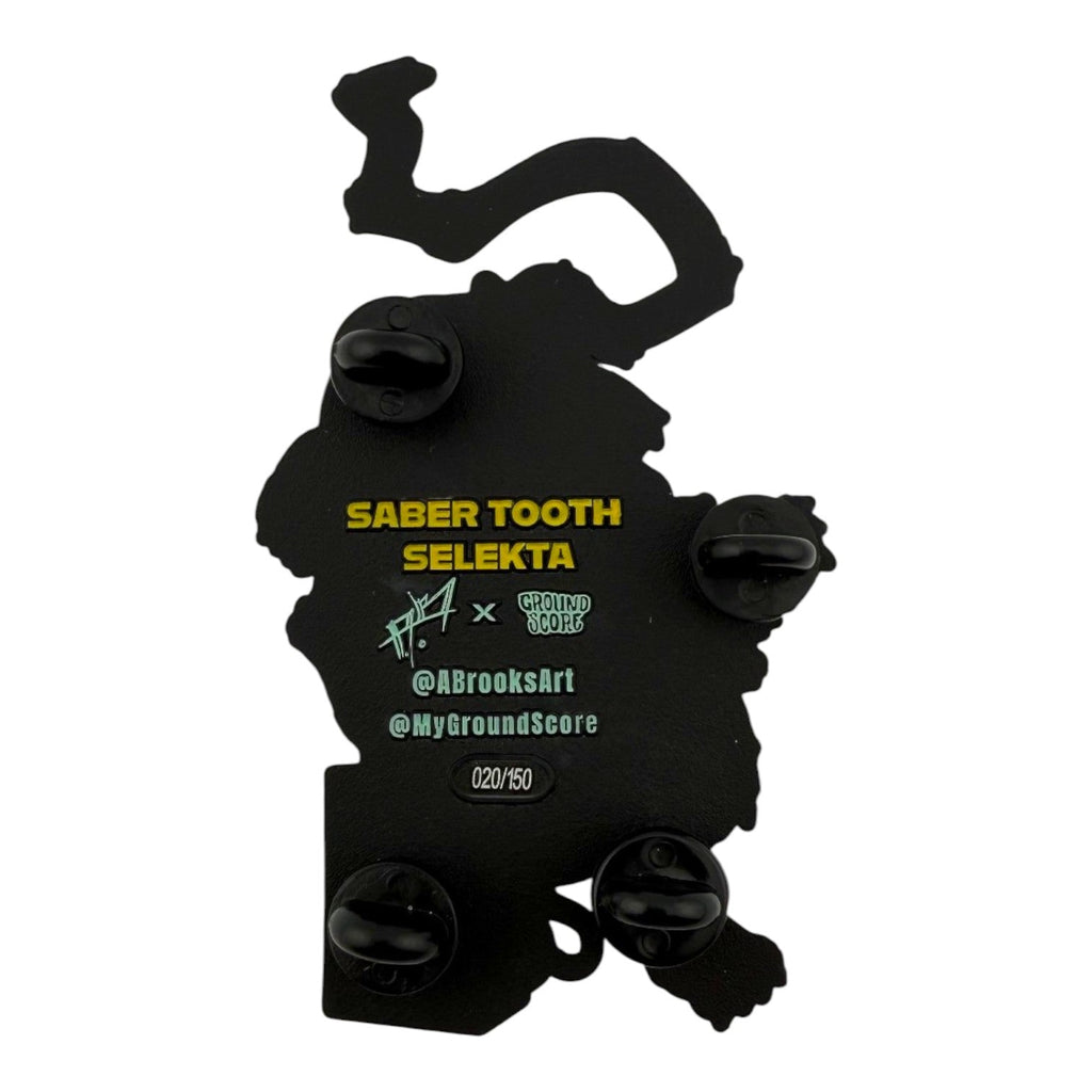 Aaron Brooks "Sabertooth Selekta Pin (Black)" Pin