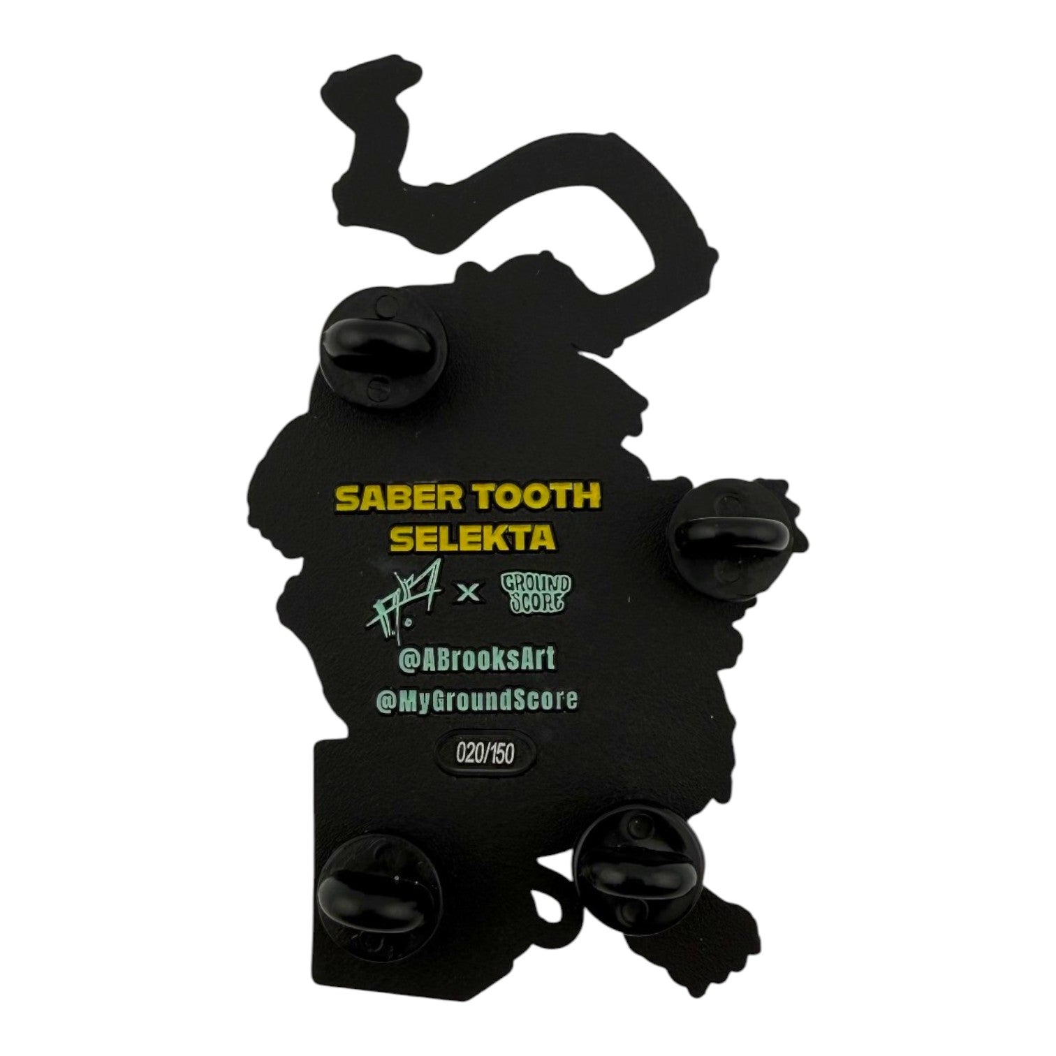 Aaron Brooks "Sabertooth Selekta Pin (Black)" Pin