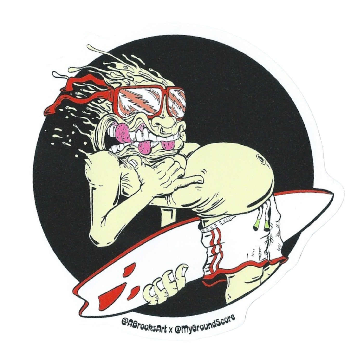 Aaron Brooks x Ground Score Hang 10 Sticker